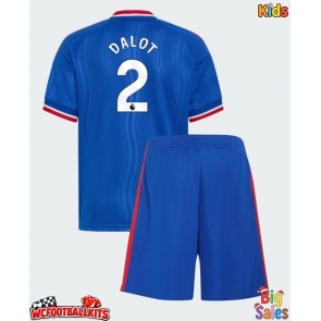 Manchester United Diogo Dalot #2 Replica Away Stadium Kit for Kids 2026-27 Short Sleeve (+ pants)